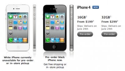 Apple Store opens up its virtual doors for iPhone 4 pre-orders