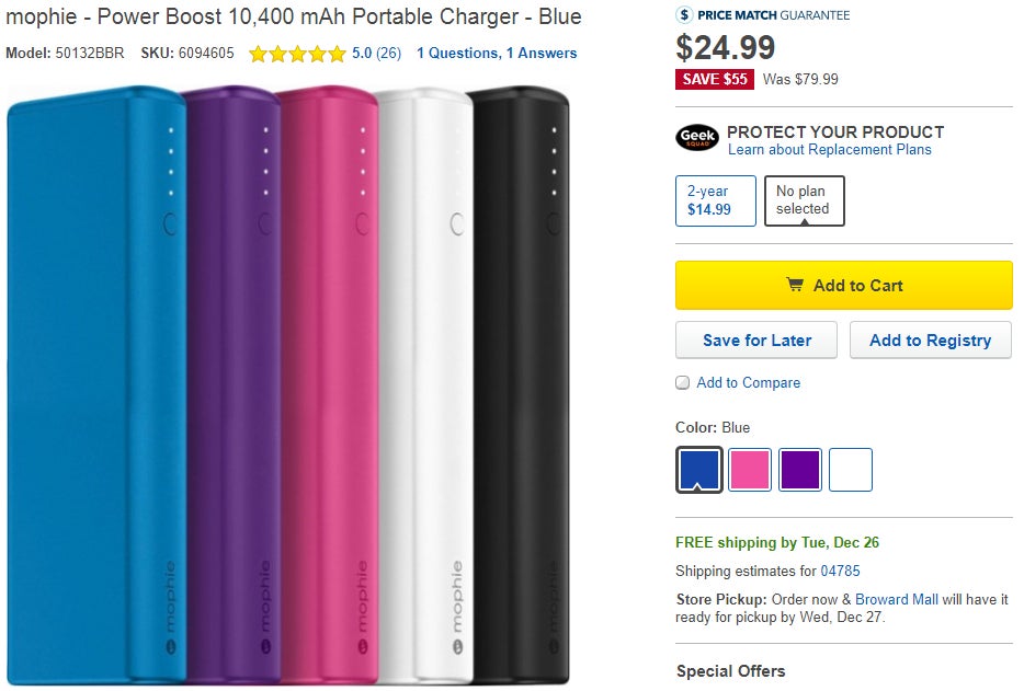 Deal: Get a 10,400 mAh mophie portable battery charger for just $24.99