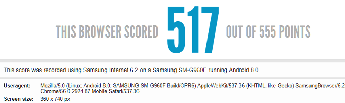 Alleged Galaxy S9 browser benchmark tips aspect ratio that screams Infinity Display design