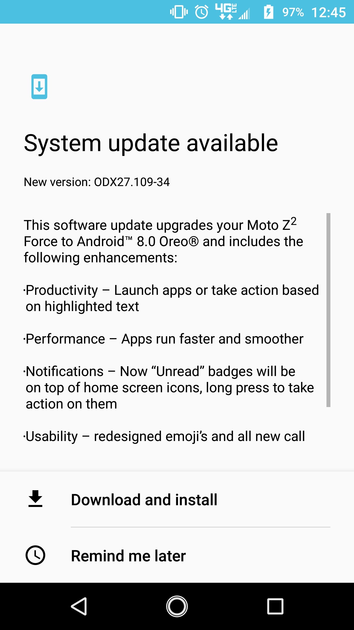 Verizon rolling out Android Oreo official update for the Moto Z2 Force