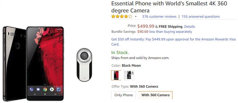 Deal: Save $100 when you purchase the Essential Phone and its 4K 360-degree camera