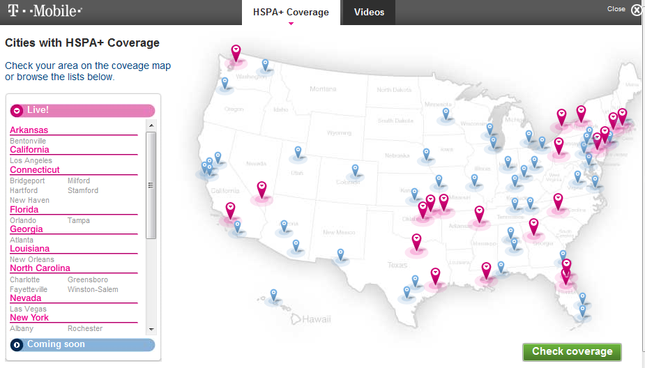 Does your city have T-Mobile&#039;s HSPA+ network?