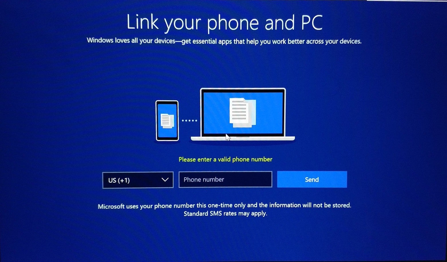Windows 10 Build 17063 demands you turn over your mobile phone number before completing the installation - Microsoft demands your mobile number when setting up Windows 10 Build 17063