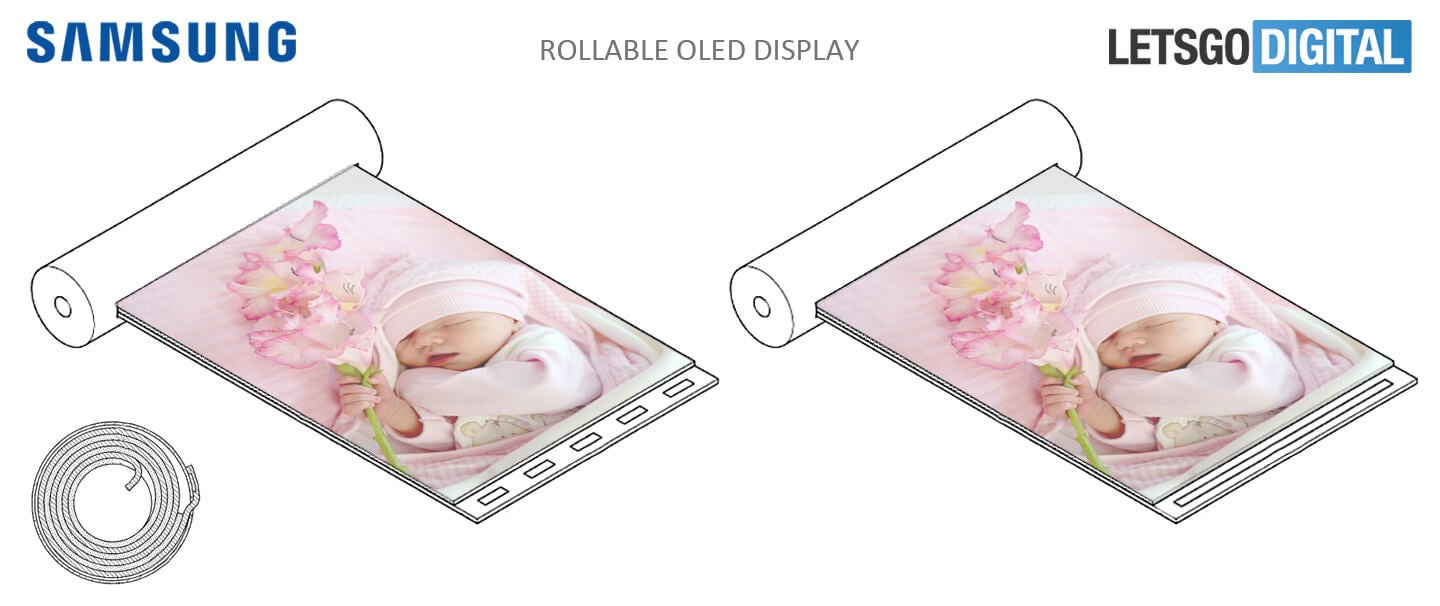 Samsung patents a rollable display with fingerprint sensor