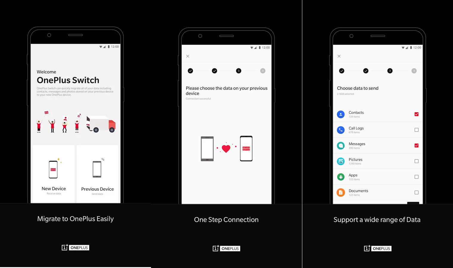 New OnePlus Switch app allows users to migrate data to a new OnePlus smartphone