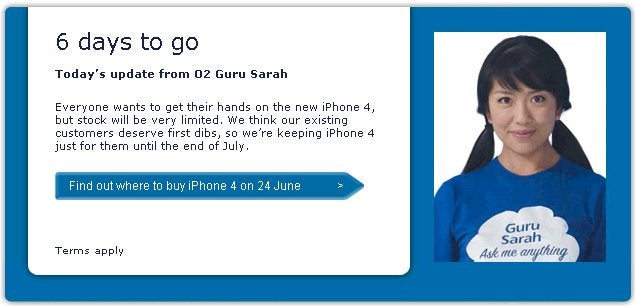 O2 UK plans to sell the iPhone 4 to exisitng customers first; bars new ones