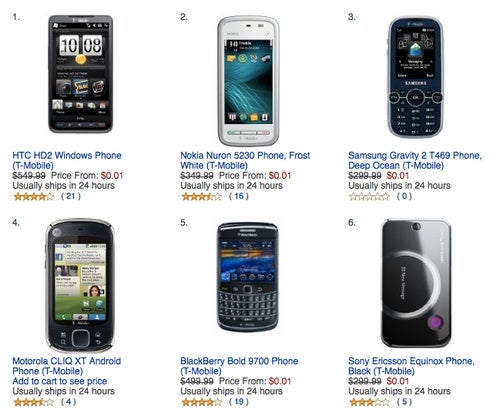 Amazon is also throwing its own special promotion for T-Mobile phones