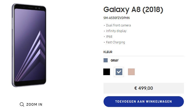 Samsung Galaxy A8 (2018) goes on sale in Europe for a hefty price