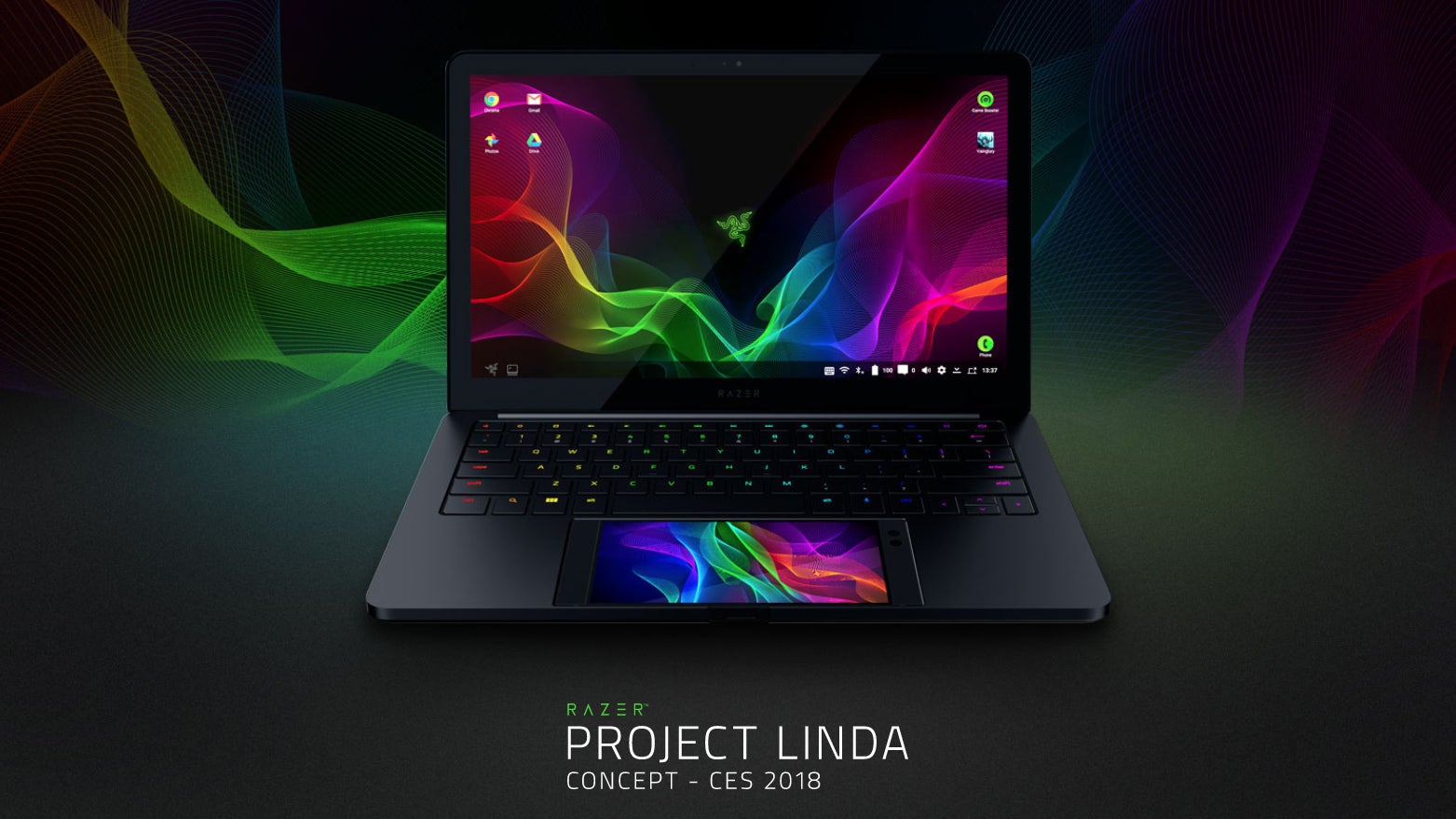 Razer&#039;s crazy laptop concept uses the Razer Phone as a touchpad and a second screen