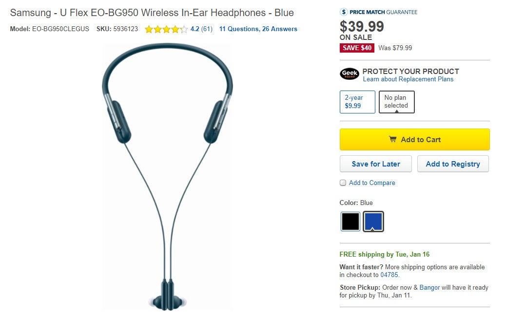 Deal: Samsung U Flex in-ear headphones are half price at Best Buy