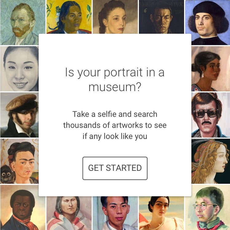 Getting started is easy, just scroll down on the app's home page until you see this prompt - Google Arts & Culture app can match your selfies to famous paintings