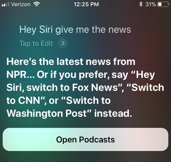 Ask Siri for the news and she will play it for you - Siri's "Give me the news" feature is out of beta indicating an upcoming launch of the Apple HomePod
