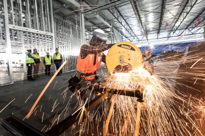 Sheet metal cutting for the new Apple data center in Reno - Apple to pay the largest ever amount in offshore taxes, contribute $350 billion to the US economy