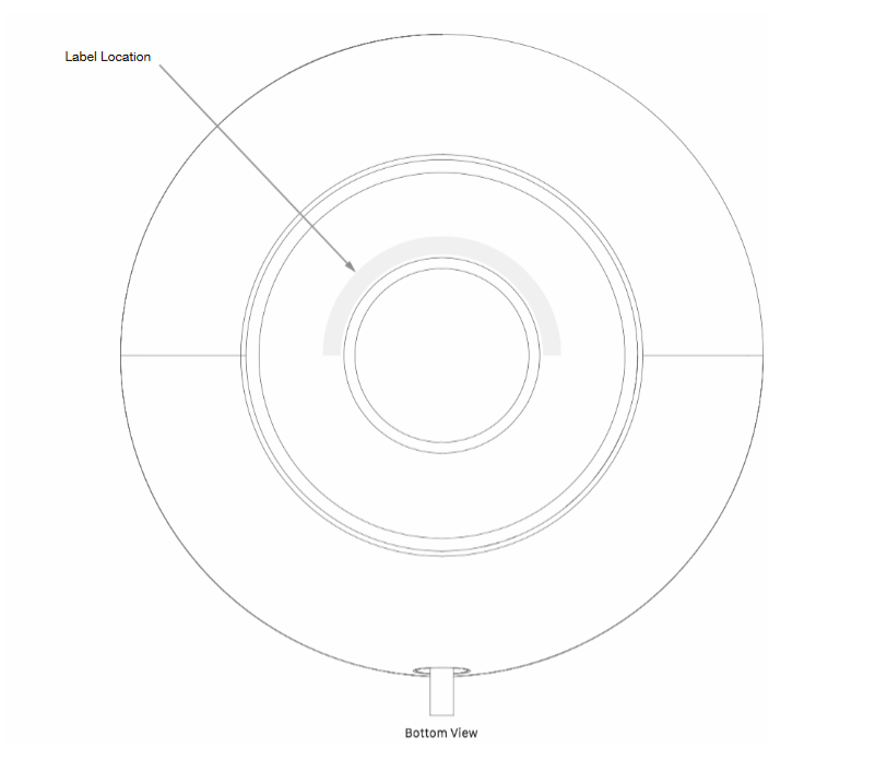 From the FCC documentation, this image reveals where the FCC label will appear on the bottom of the HomePod - Apple's HomePod smart speaker gains FCC approval; launch could be imminent