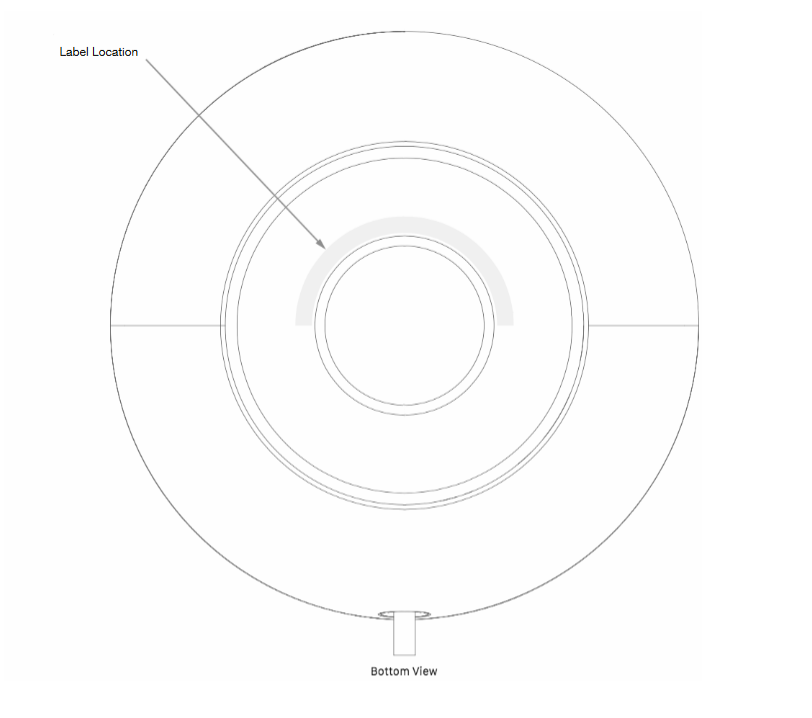 From the FCC documentation, this image reveals where the FCC label will appear on the bottom of the HomePod - Apple&#039;s HomePod smart speaker gains FCC approval; launch could be imminent