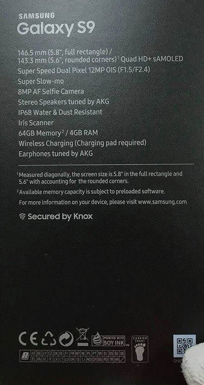 Alleged retail box for the Samsung Galaxy S9 - Will Samsung get super slow-motion video recording right on the Galaxy S9 and S9+?