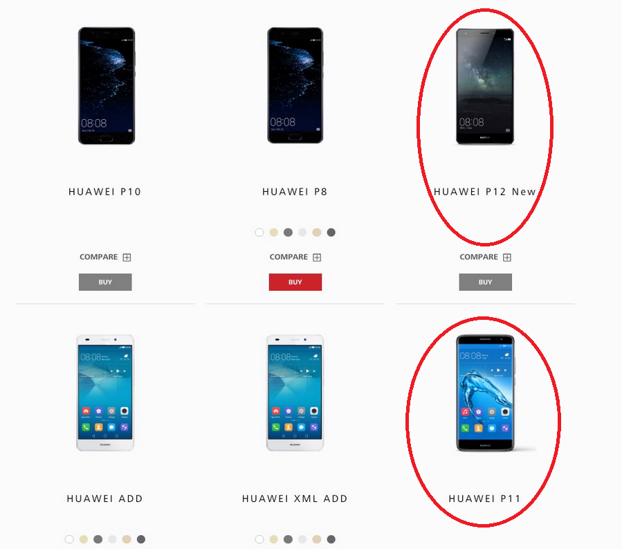 Using placeholders for this test, Huawei gives us a hint about what it will name the next two phones in its P Series - Huawei P11 name appears likely for Huawei's next P series phone, not Huawei P20