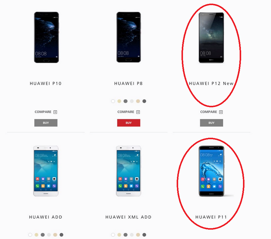 Using placeholders for this test, Huawei gives us a hint about what it will name the next two phones in its P Series - Huawei P11 name appears likely for Huawei&#039;s next P series phone, not Huawei P20