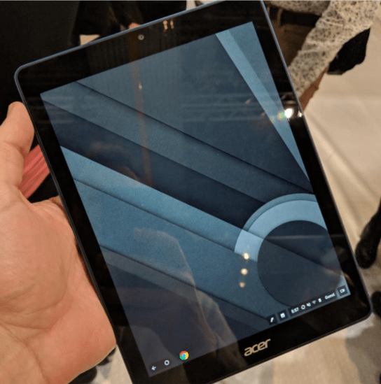 Picture from a now deleted tweet shows Acer's rumored ChromeOS powered tablet - Picture of Acer's rumored Chrome OS powered tablet grabbed from now deleted tweet