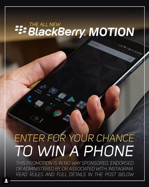 Win a free BlackBerry Motion from BlackBerry Mobile and Gentlemen&#039;s Choice - BlackBerry Mobile and Gentlemen&#039;s Choice are giving away a free BlackBerry Motion