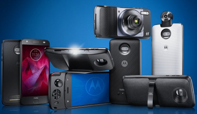 Some of Motorola&#039;s current Moto Mods - New Motorola Moto Mods (including a camera supporting interchangeable lenses) are reportedly coming soon