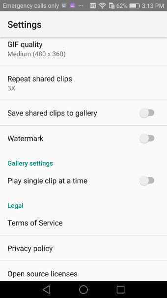 Tweaked settings screen - Motion Stills 2.0 features dinosaurs and aliens!