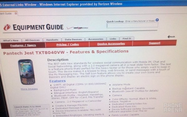 Verizon spec sheet peep show reveals what&#039;s in the pipeline