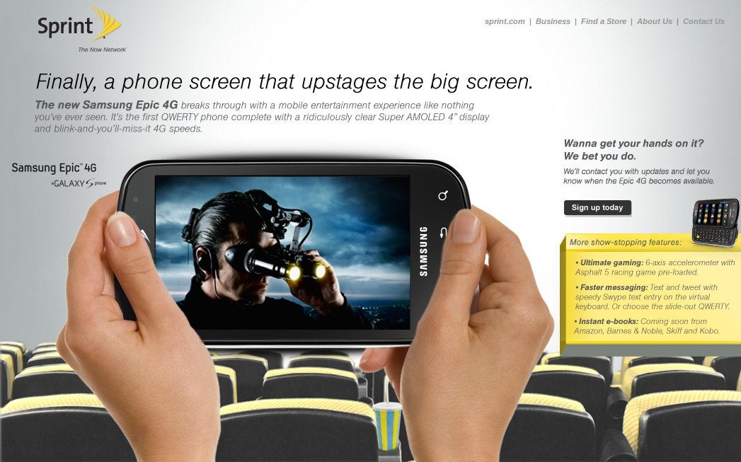 Samsung Epic 4G will be Sprint&#039;s second WiMAX phone with Android