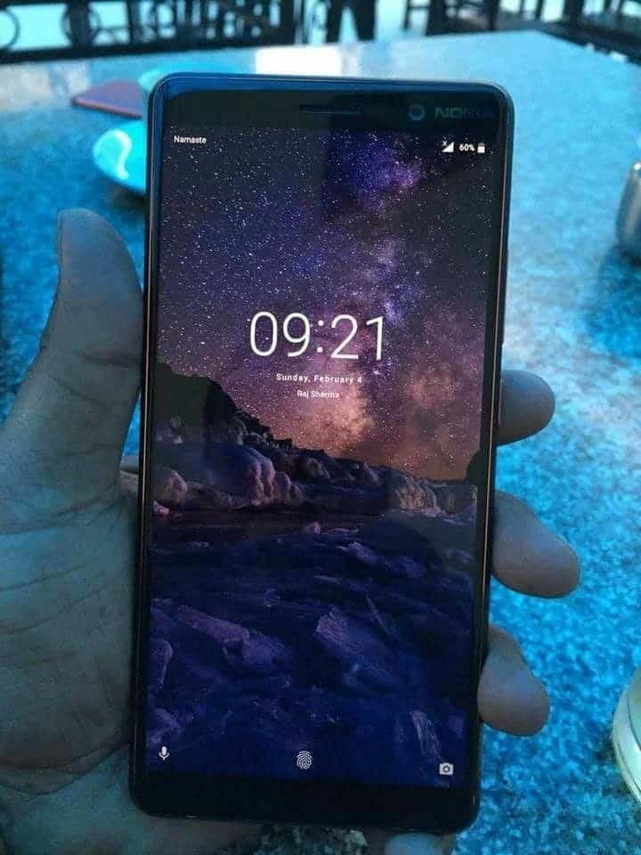 The Nokia 7+ will feature thin bezels - Nokia 7+ live photo shows off the handset&#039;s thin bezels and 18:9 aspect ratio