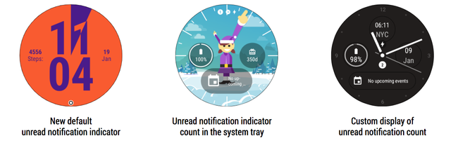 With the update to Android Wear 2.9, your timepiece can alert you to unread notifications via a dot or a counter - Android Wear 2.9 update for the phone app to roll out within days