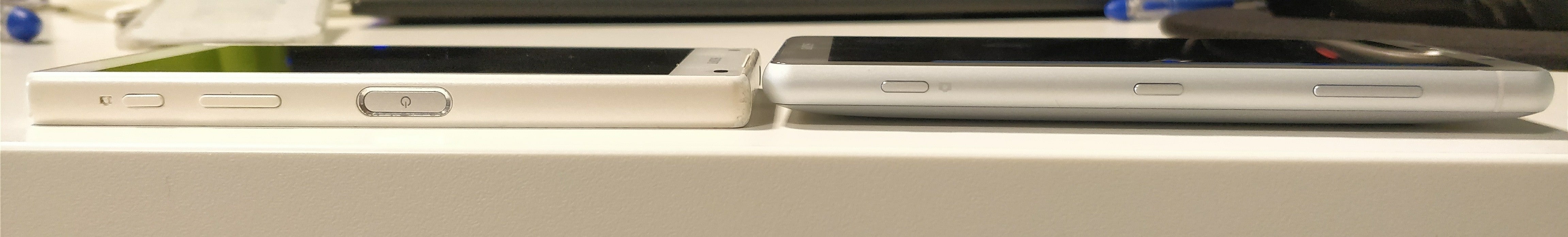 Xperia Z5 Compact (left) vs. Xperia XZ2 Compact prototype (right) - Sony&#039;s upcoming Xperia XZ2 Compact may have just popped up online
