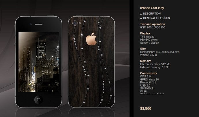 Gresso unveiling iPhone 4 for Him  - $3000, and for Her - $3500