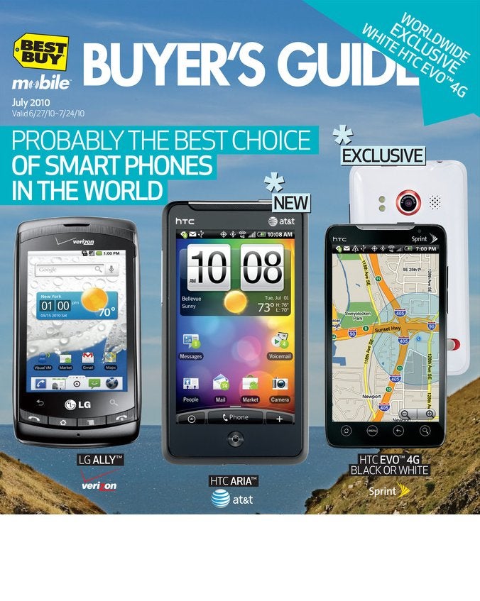 Best Buy Mobile&#039;s Buyer&#039;s Guide showcases a 4G enabled HTC Aria