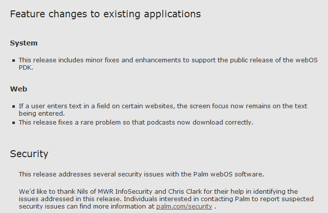 Sprint to offer webOS 1.4.5.1 on July 7th?