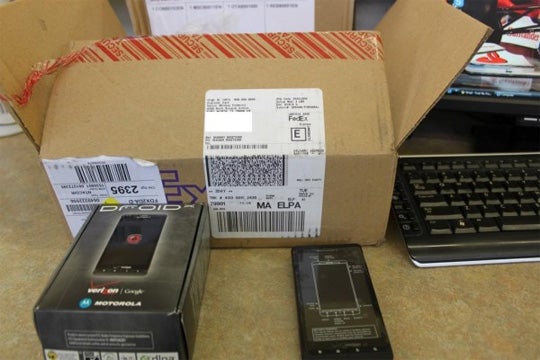 Surprise, surprise! The Motorola DROID X you ordered is at your door