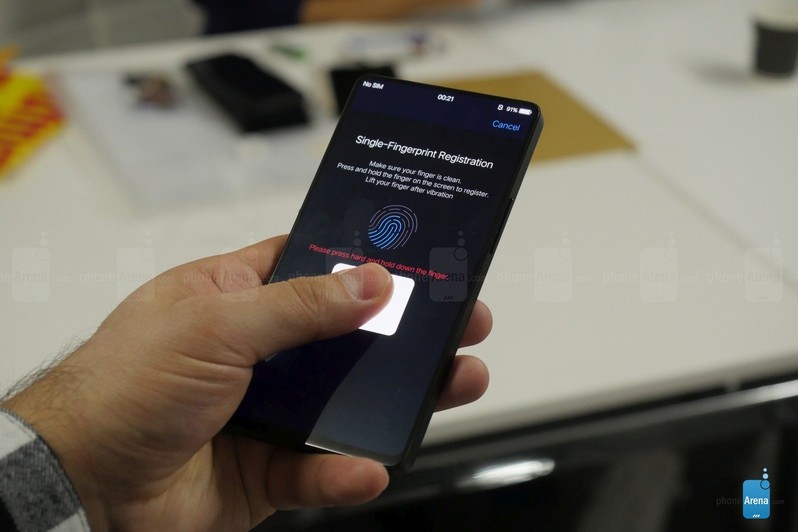 Hands-on with the 99% bezelless phone that has a fingerprint scanner under the screen