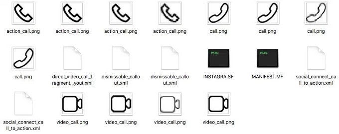 The files hinting at the calls implementation, spotted after an APK teardown - Instagram voice and video calls might get released soon
