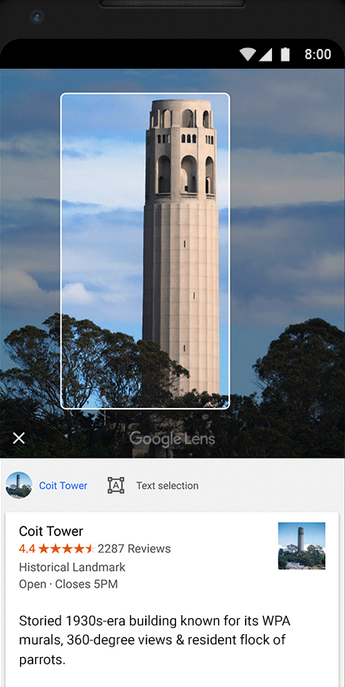 Learn more about landmarks using Google Lens - Google Lens now rolling out to some Android handsets with the Google Photos app installed