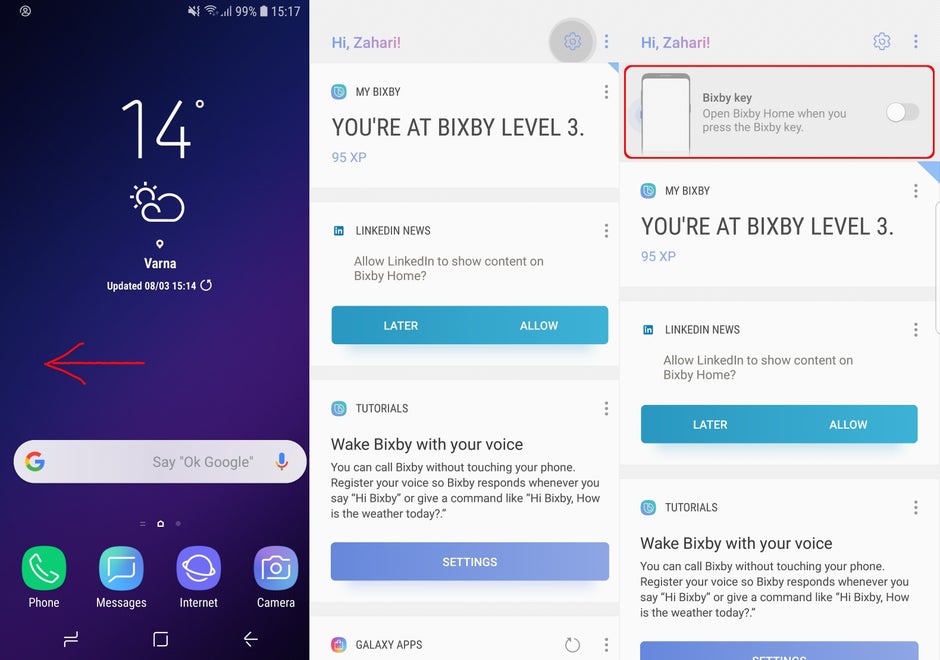 turn off bixby s8