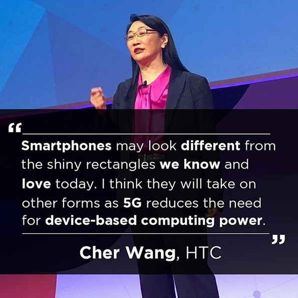 HTC co-founder and chairwoman Cher Wang thinks 5G could lead to different shaped smartphones - HTC co-founder Cher Wang: 5G will lead to new shapes for smartphones