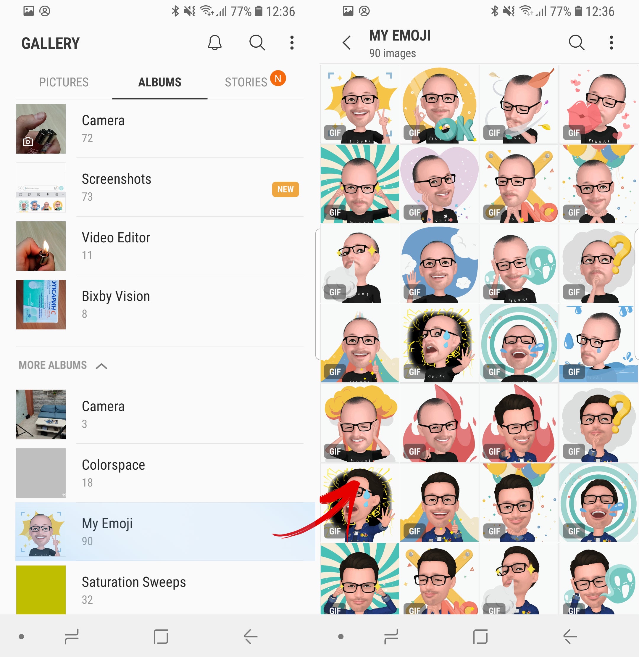 You AR Emoji stickers will be saved to your Gallery. You can delete them from here if you wish, the stickers will remain on the Keyboard - How to use Samsung&#039;s AR Emoji