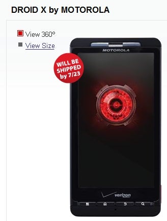 UPDATED: Verizon stores (and on-line) already sold out of the Motorola DROID X on launch day?