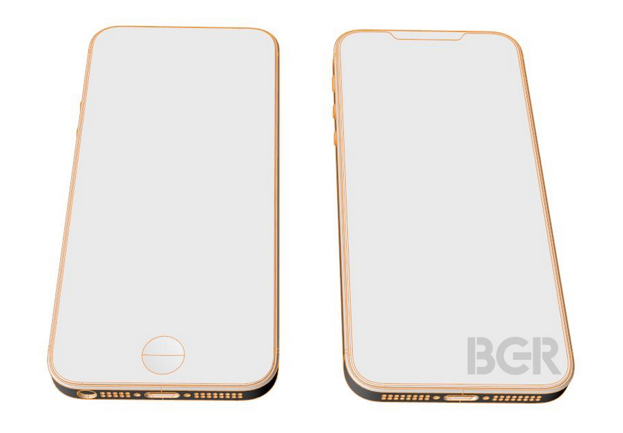 At right, a sketch of of what is claimed to be the iPhone SE 2. At left, the OG iPhone SE - Sketches reveal design of the Apple iPhone SE 2; images match phone seen on video earlier today