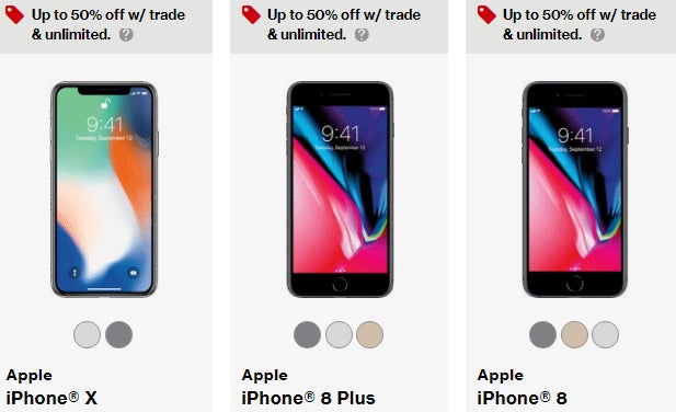 Deal: Save up to 50% on the iPhone X and iPhone 8 at Verizon (with trade in)