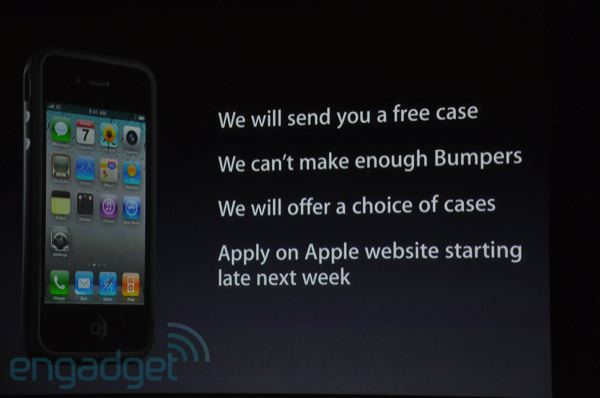 UPDATED:Apple press conference: 3 million iPhone 4's sold and free cases for all