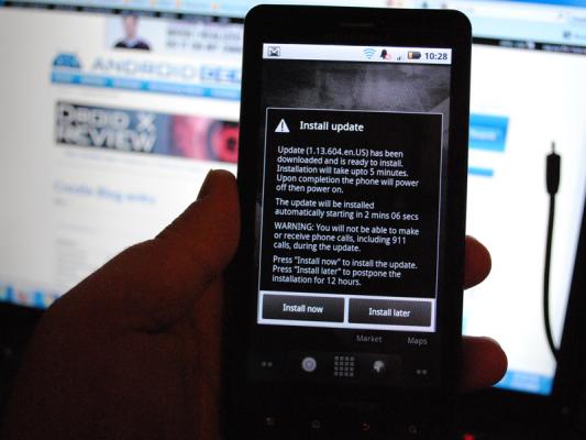 Upgrade for DROID X on the way to repair minor bugs