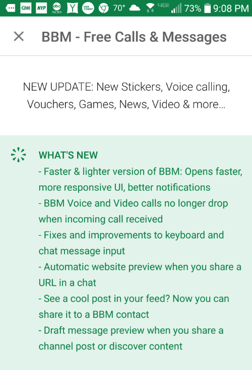 What's new in the BBM beta app for Android - BBM beta for Android has faster, more responsive UI and several new features