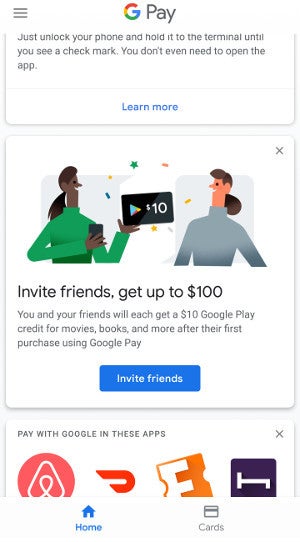 Inviting friends to use Google Pay can bring you up to $100 of Play Store credit