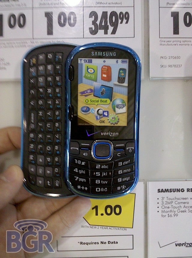 Samsung Intensity II for Verizon is coming out soon &amp; for real cheap too