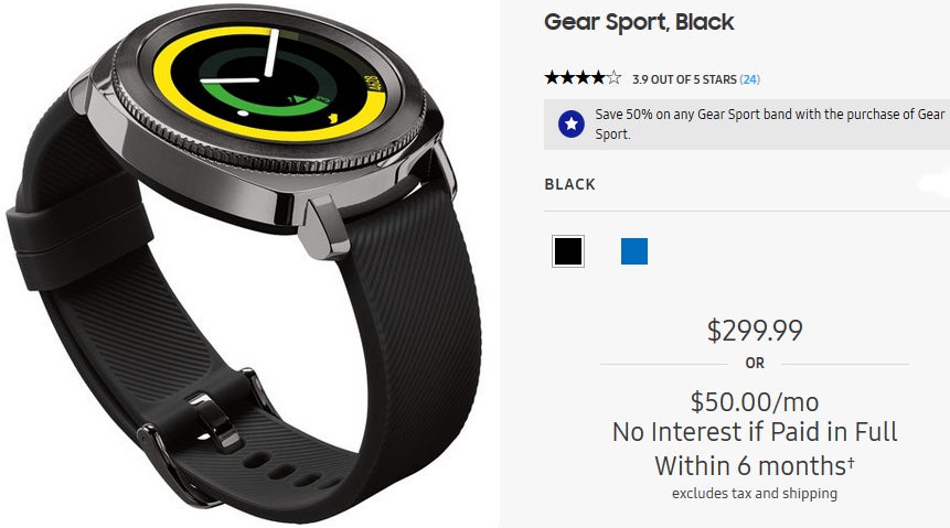 Buy a Samsung Gear Sport watch, get any wrist band for half the price